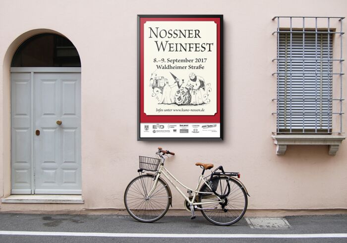 Ansicht Plakatgestaltung für Nossner Weinfest 2017