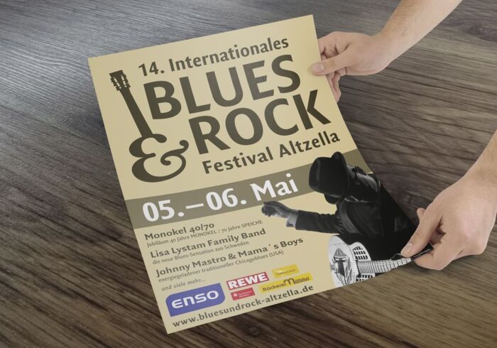 Plakatgestaltung 14. Internationales Blues & Rock Festival Altzella