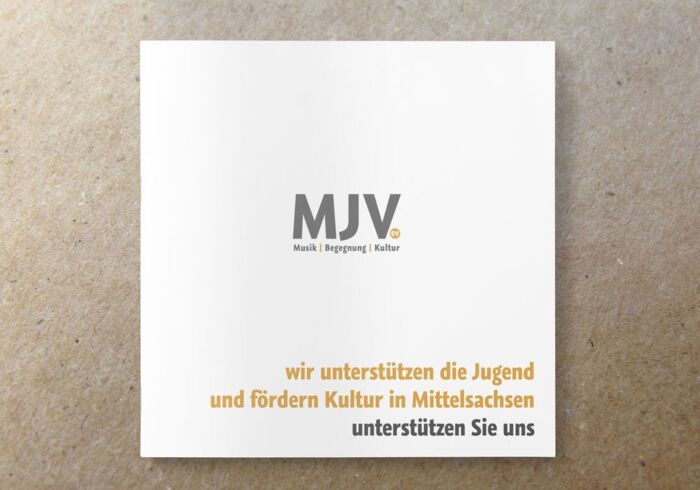Gestaltung Imageflyer für den MJV e.V. - Titelseite