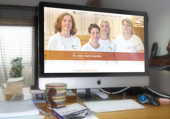 Augenarztpraxis Dr. Karin Leschka - Website - Ansicht auf verschiedenen Ausgabegeräten